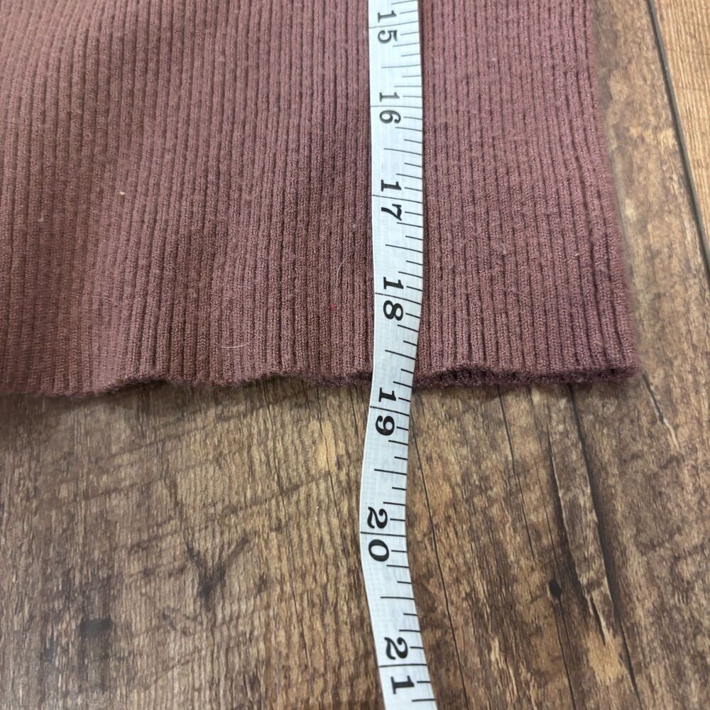 Abercrombie & Fitch LuxeLoft Soft Date Night Sweater Knit Sweetheart Top Brown S - Picture 8 of 8